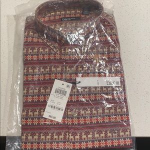 New Men’s Bar III Christmas Button Down (M)